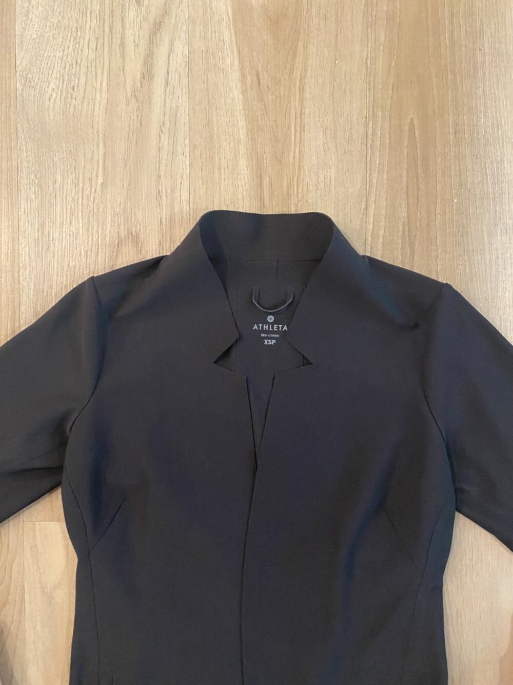 Athleta Cosmic Blazer Black XSP Petite Stretch Travel Work Athleisure Jacket - Picture 7 of 11